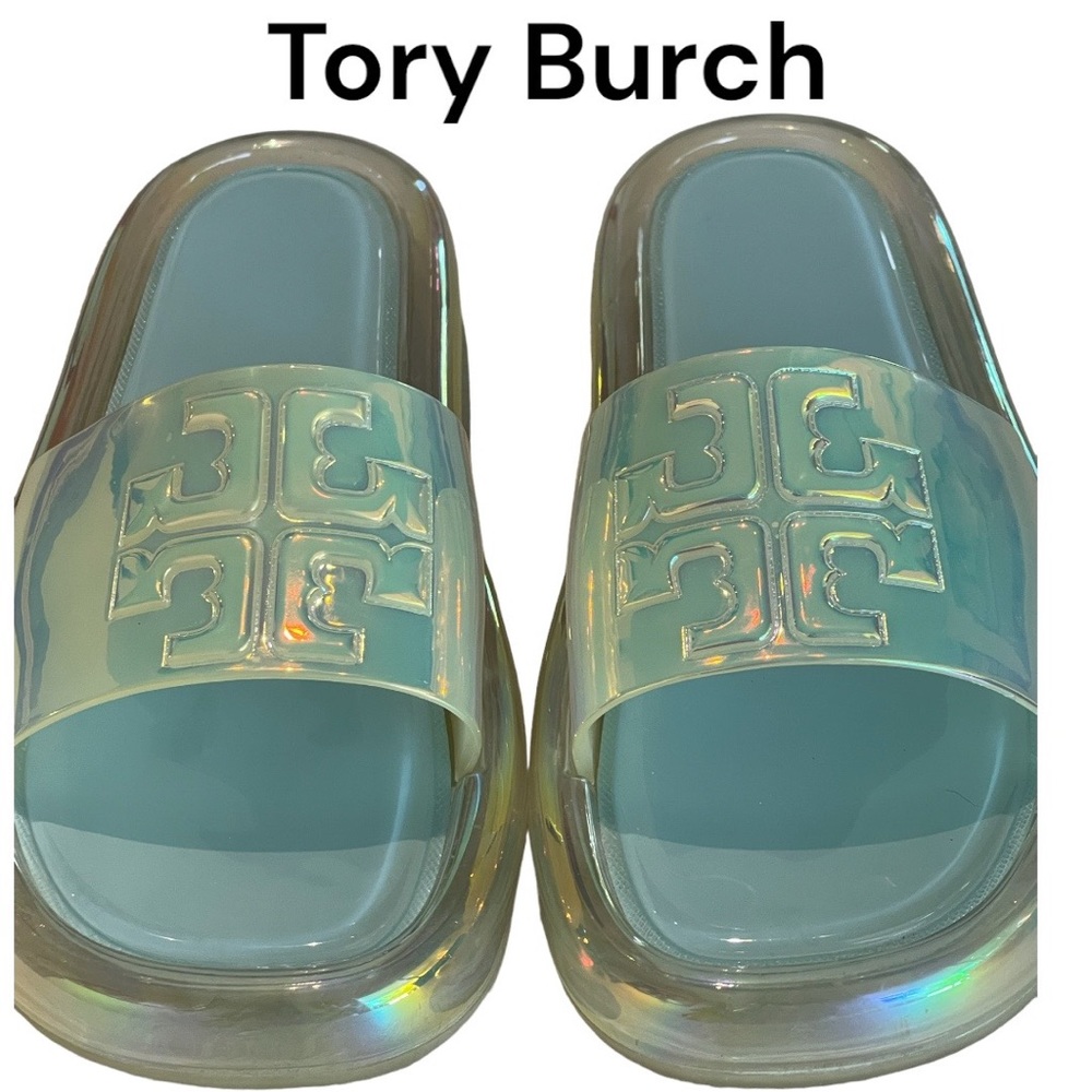 Tory Burch Clear(blue hint to them)Sandals🩴Sz-8